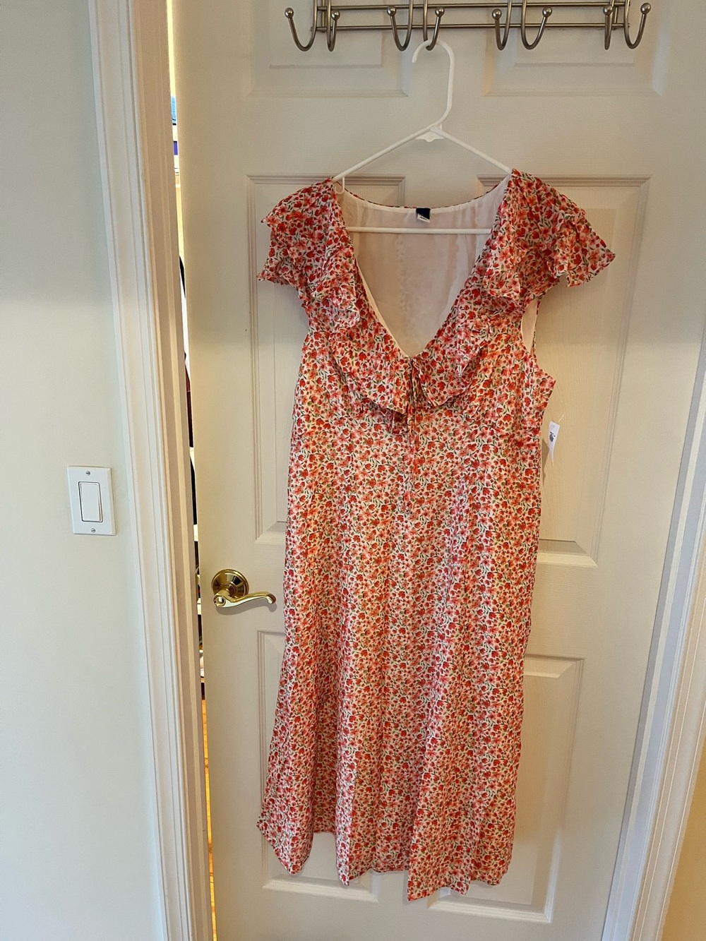 Ruffle-Sleeve Fit & Flare Midi Dress by Old Navy (Size L) NEW WITH TAG